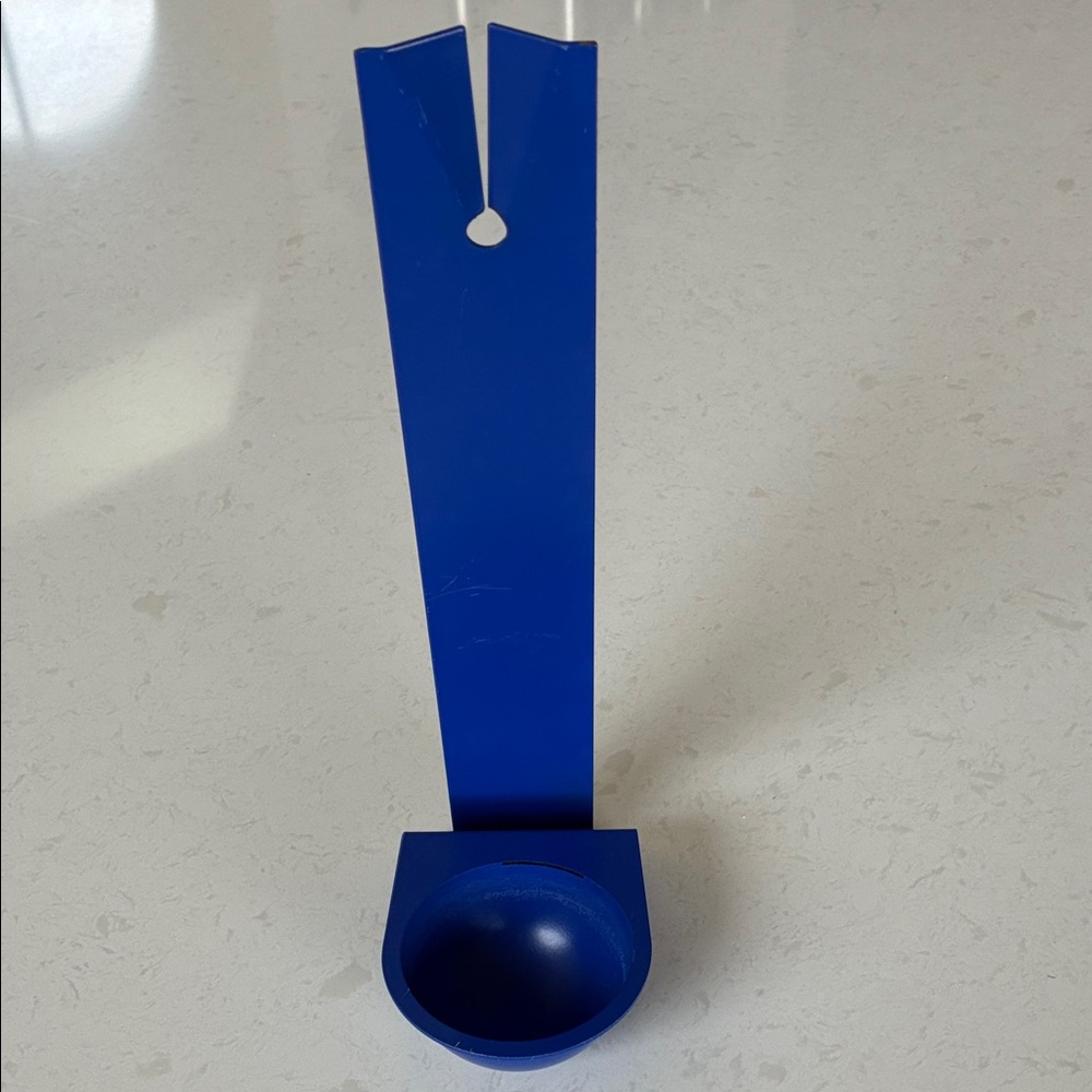 Cobalt blue metal bud vase